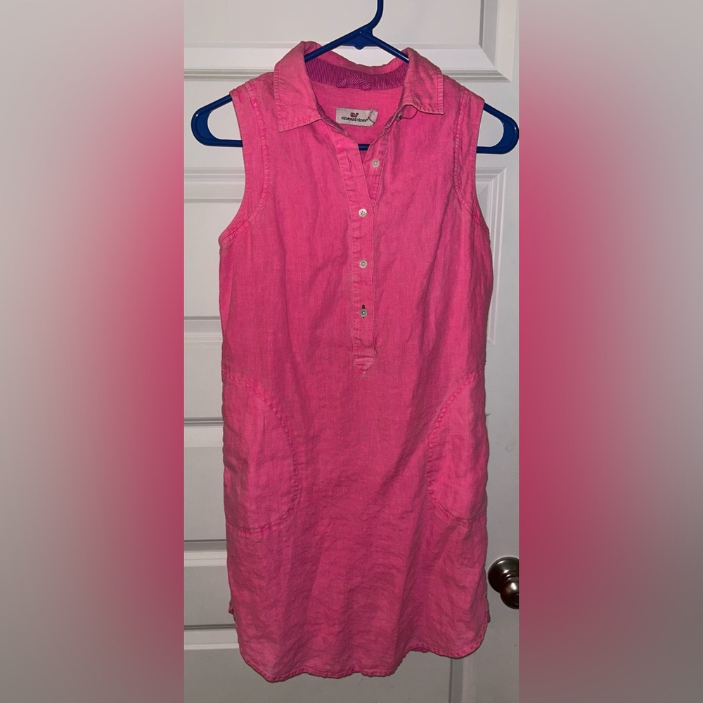 Women’s Vineyard Vines Pink Collared Dress Size 0